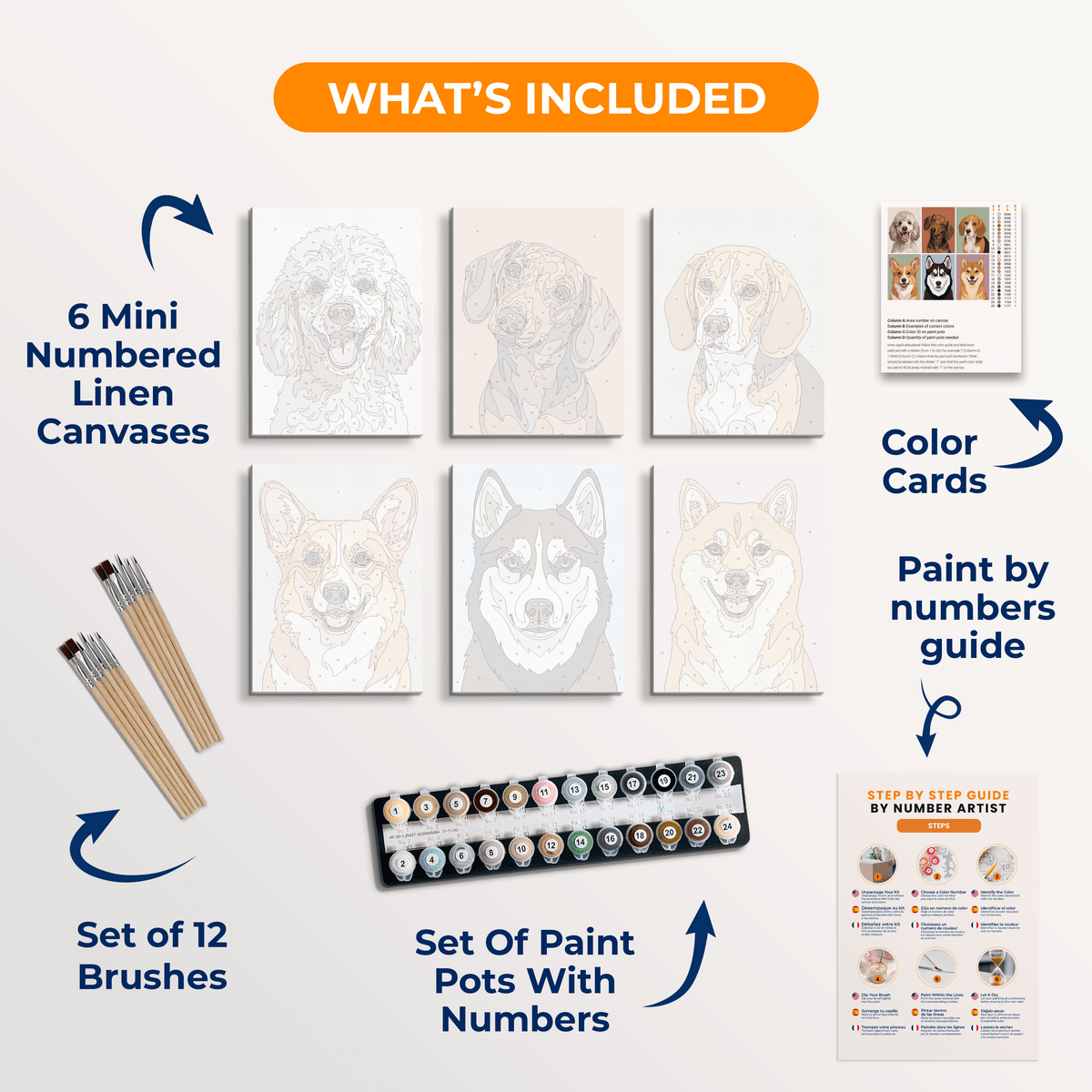 Pup Portraits Vol. 2 - Number Artist Paint by Numbers Kits