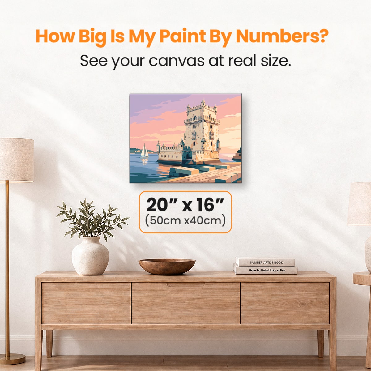Belem Tower Sunset - Number Artist Paint by Numbers Kits