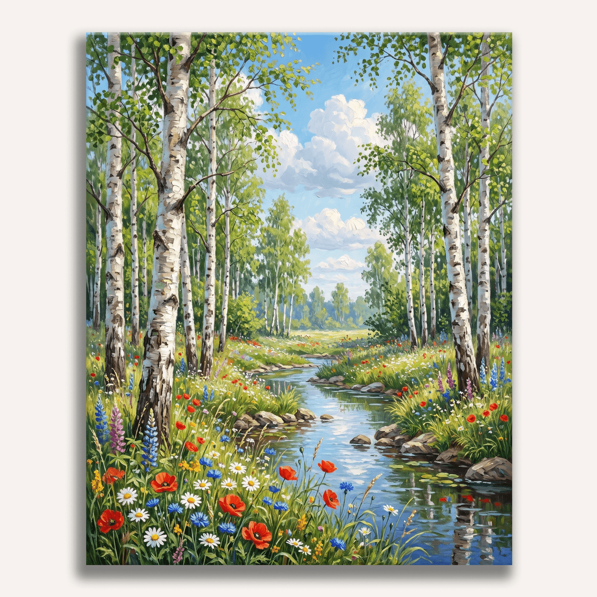 Birch Spring - Number Artist Paint by Numbers Kits