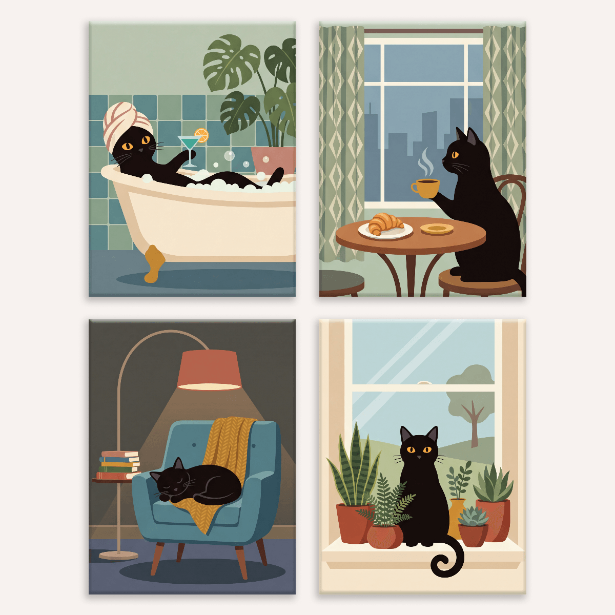 Cozy Cat Days - Number Artist Paint by Numbers Kits