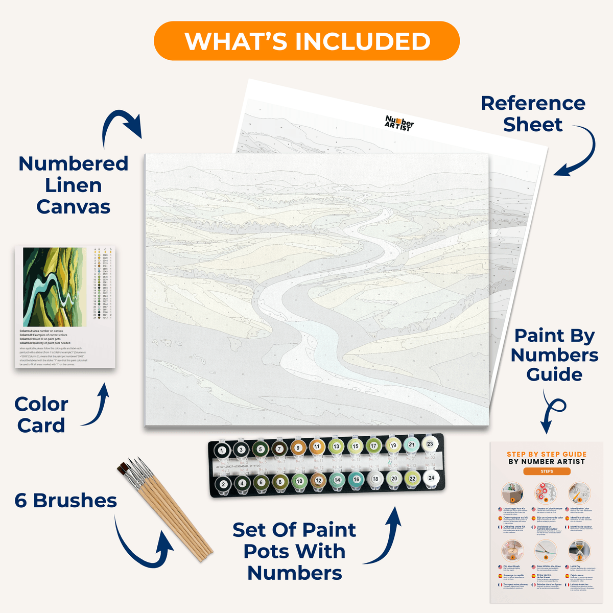 Valley River Meander - Number Artist Paint by Numbers Kits
