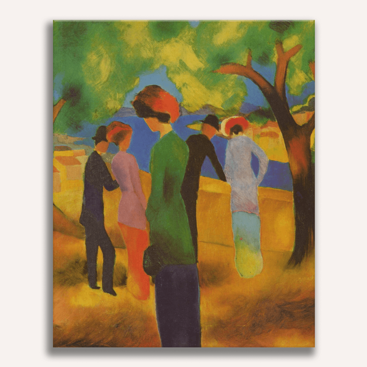 Lady in a Green Jacket by August Macke - Number Artist Paint by Numbers Kits