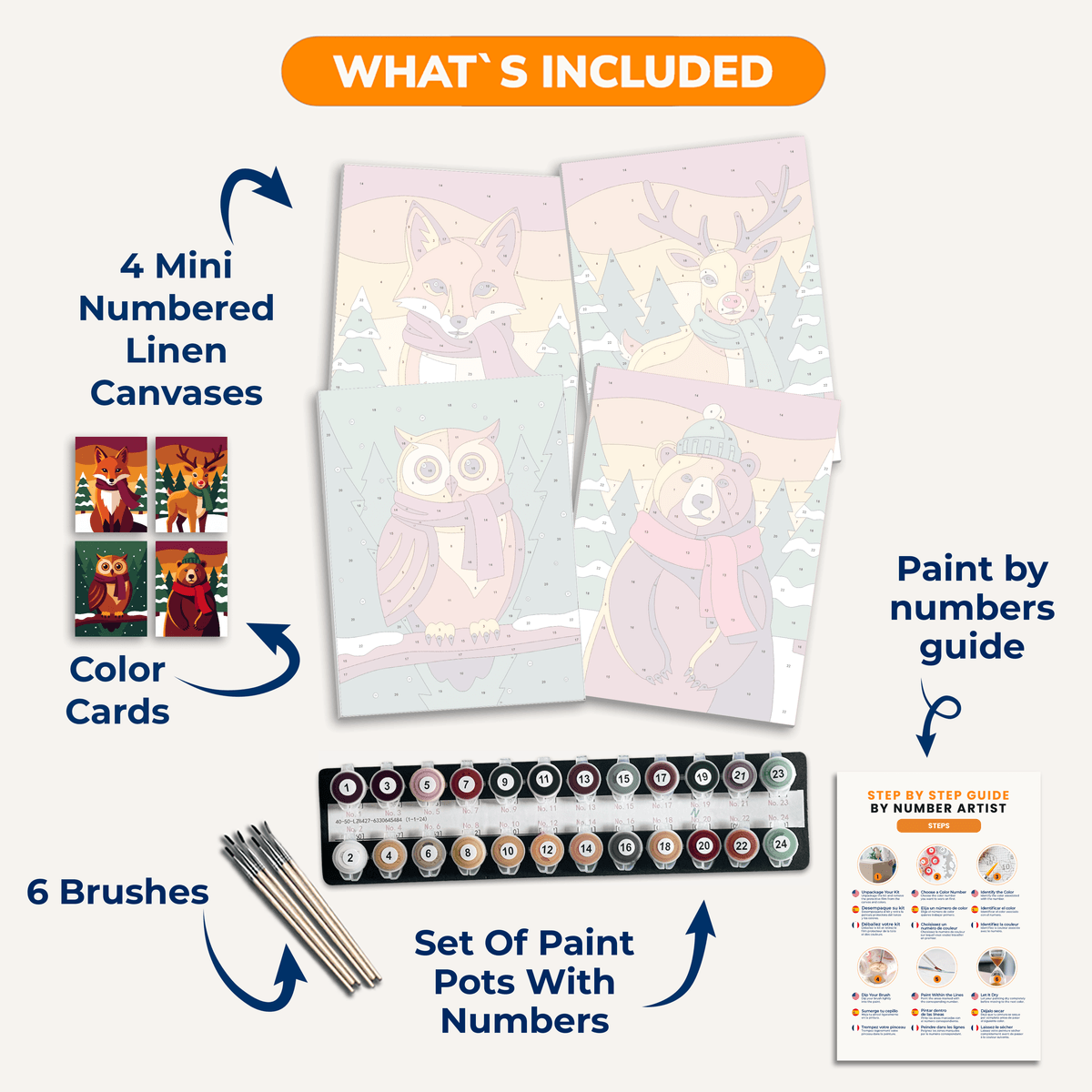 Woodland Warmth - Number Artist Paint by Numbers Kits