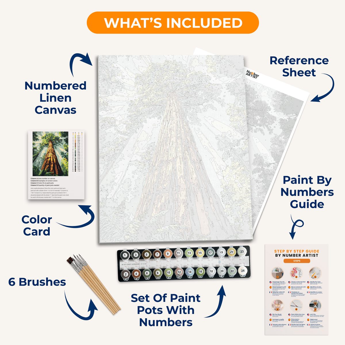 Redwood Tree - Number Artist Paint by Numbers Kits