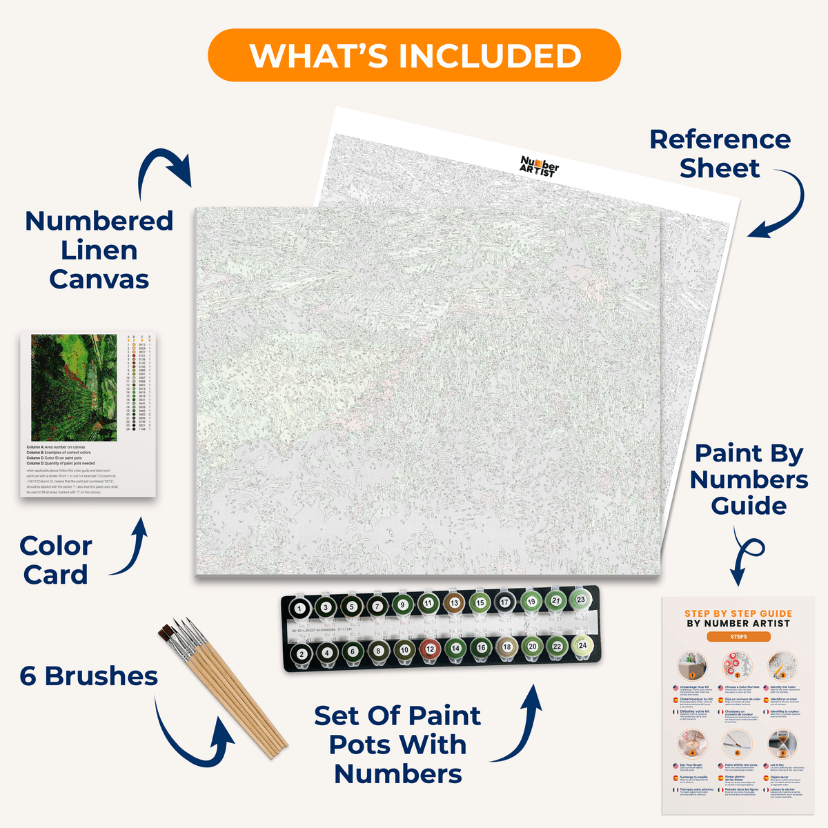 Field with Poppies by Vincent Van Gogh - Number Artist Paint by Numbers Kits