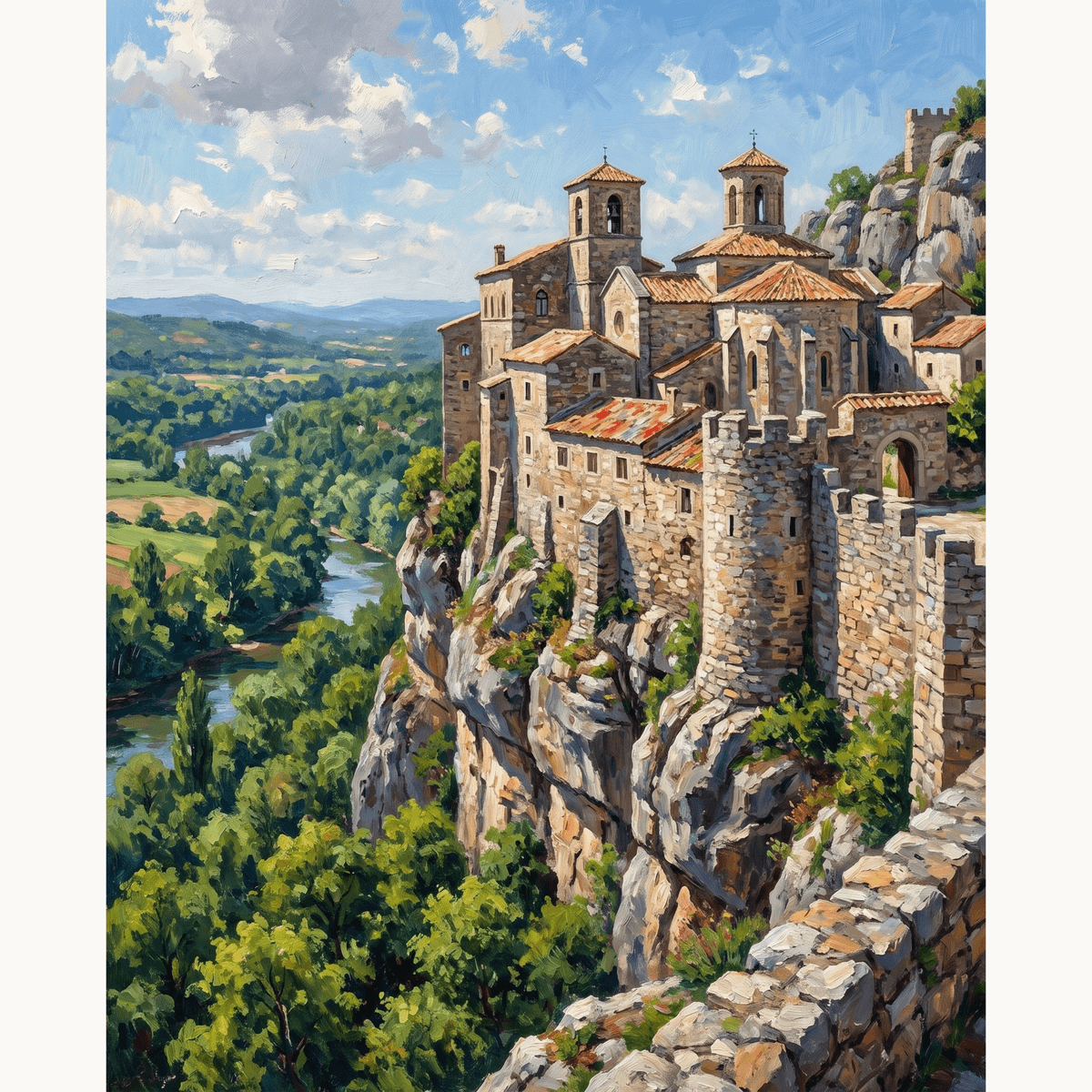 Cliffside Sanctuary - Number Artist Paint by Numbers Kits