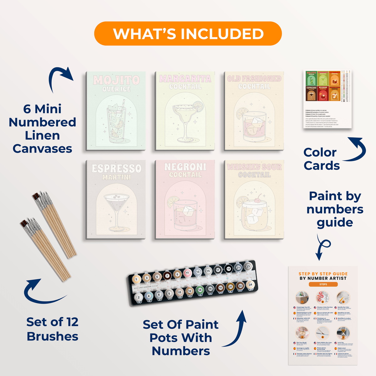 Cocktail Club - Number Artist Paint by Numbers Kits