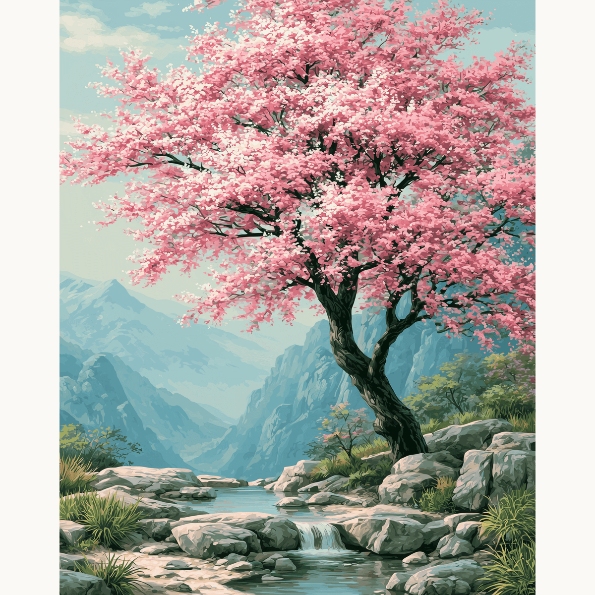 Sakura Stream - Number Artist Paint by Numbers Kits