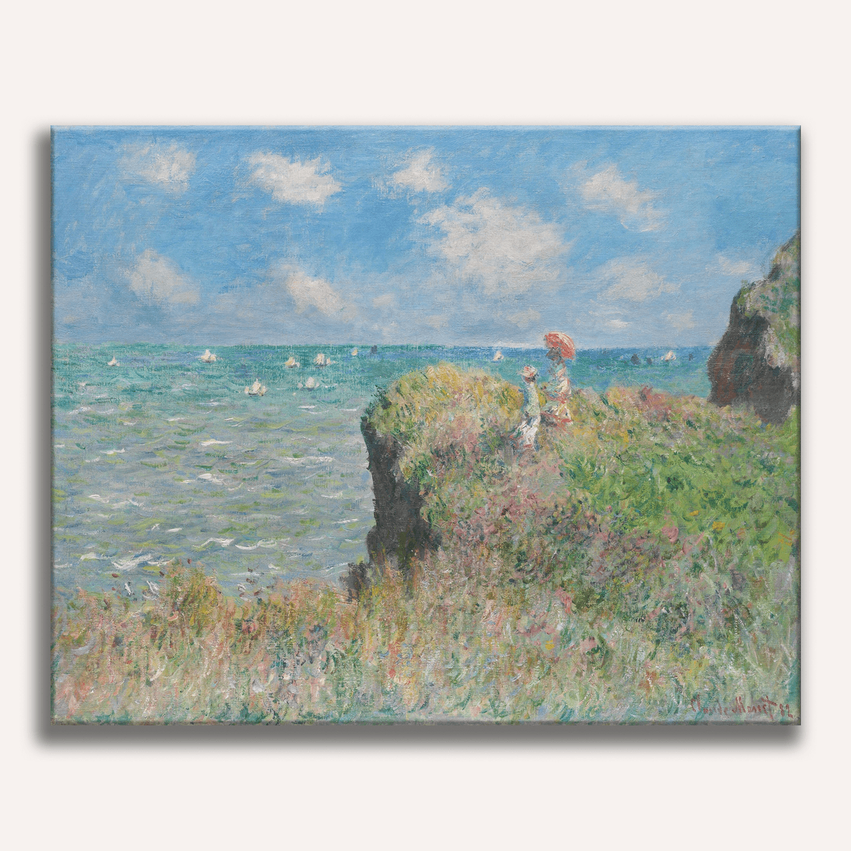 The Cliff Walk at Pourville by Claude Monet - Number Artist Paint by Numbers Kits