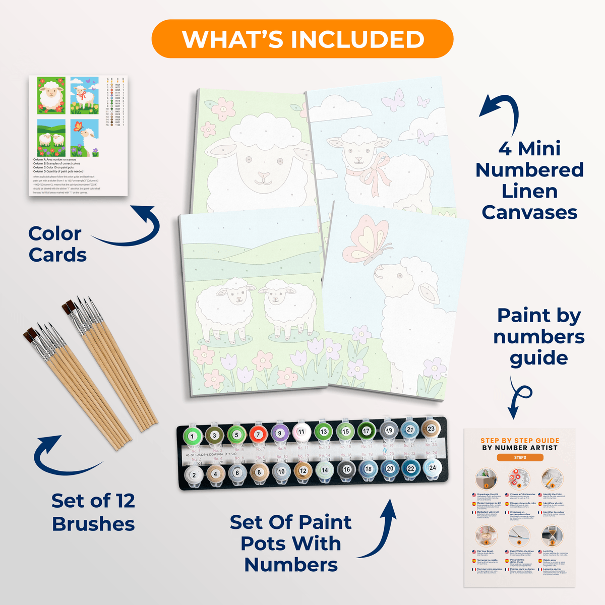 Lamb Grace - Number Artist Paint by Numbers Kits