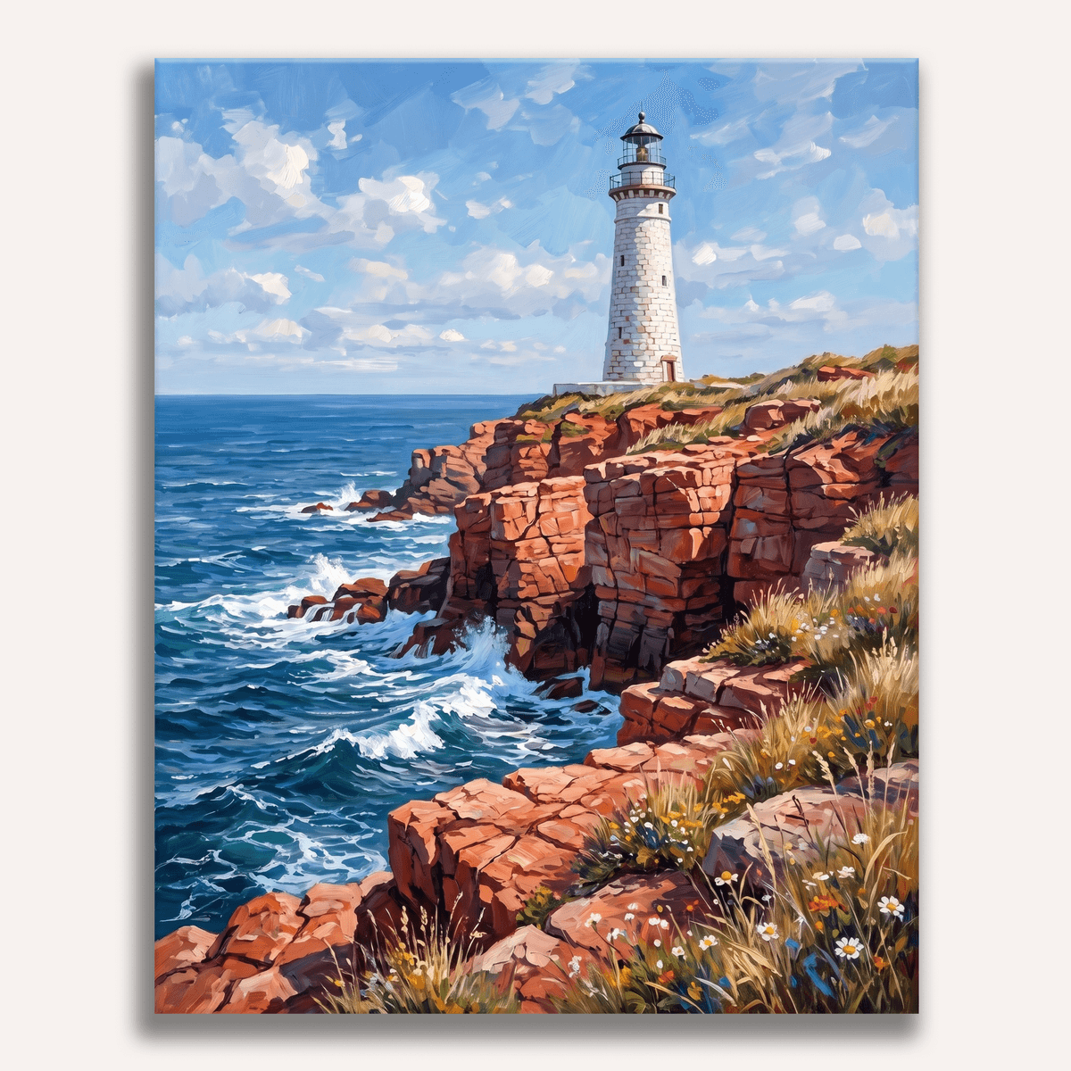 Red Cliff Beacon - Number Artist Paint by Numbers Kits