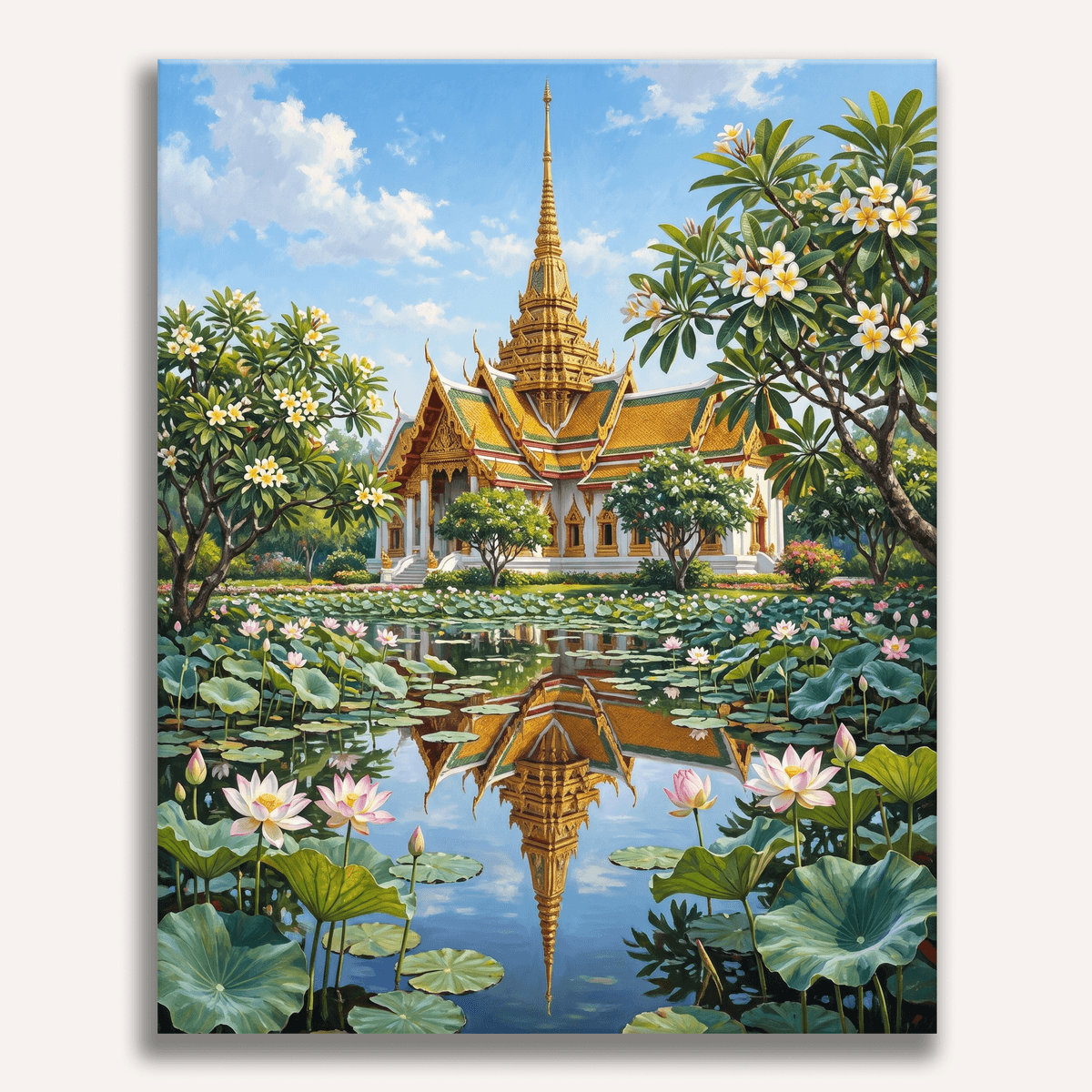 Lotus Temple Calm - Number Artist Paint by Numbers Kits