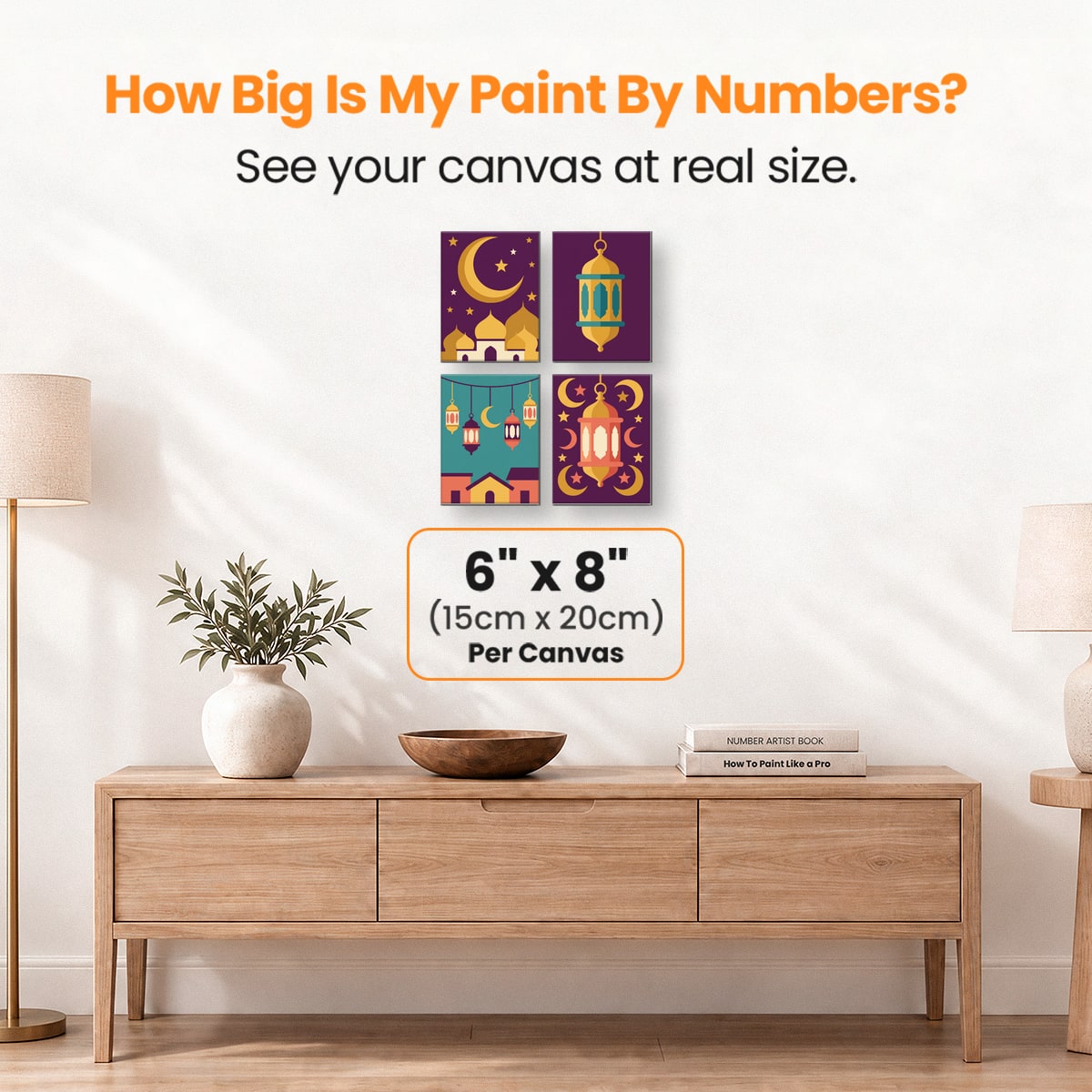 Ramadan Lanterns - Number Artist Paint by Numbers Kits