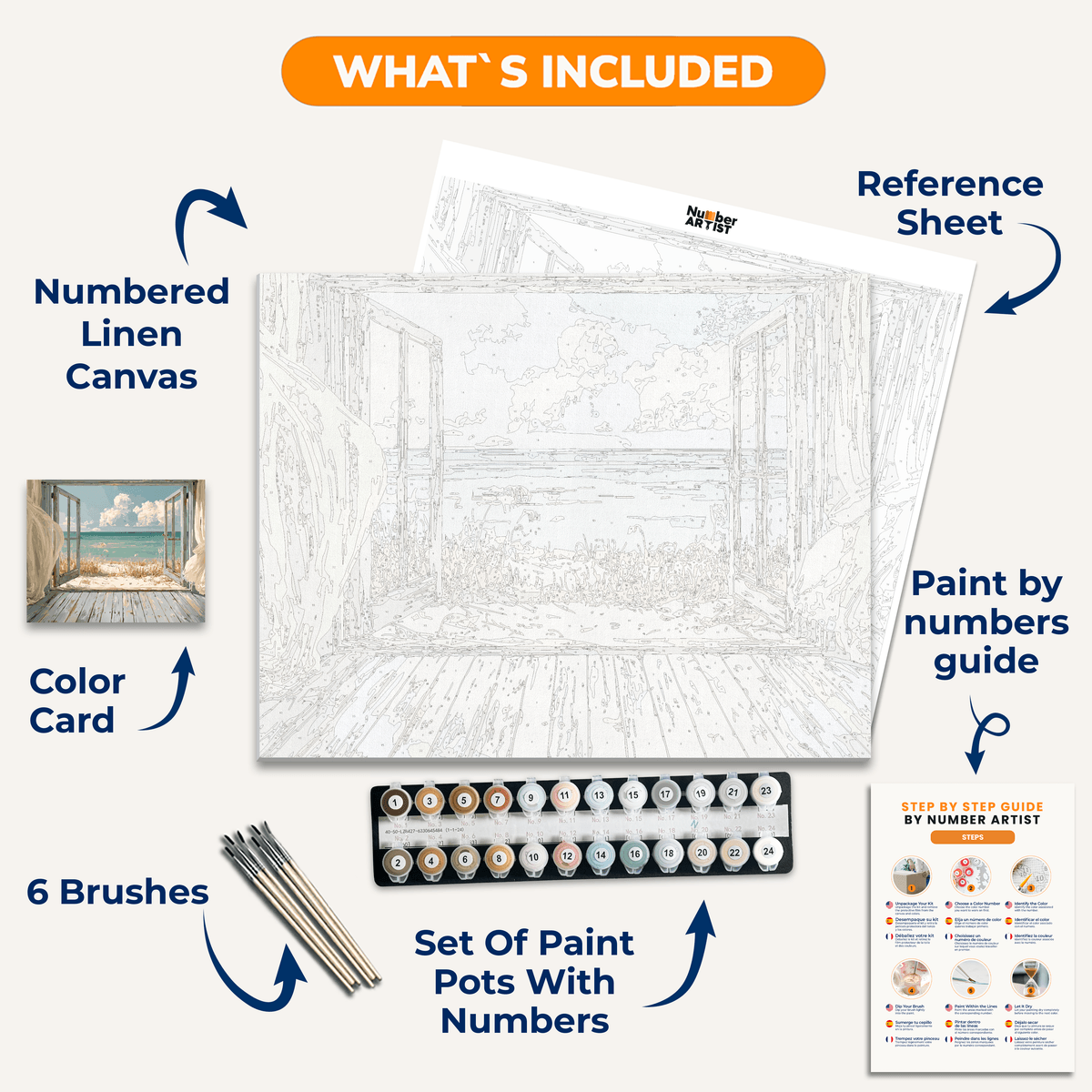 Scenic Coast - Number Artist Paint by Numbers Kits