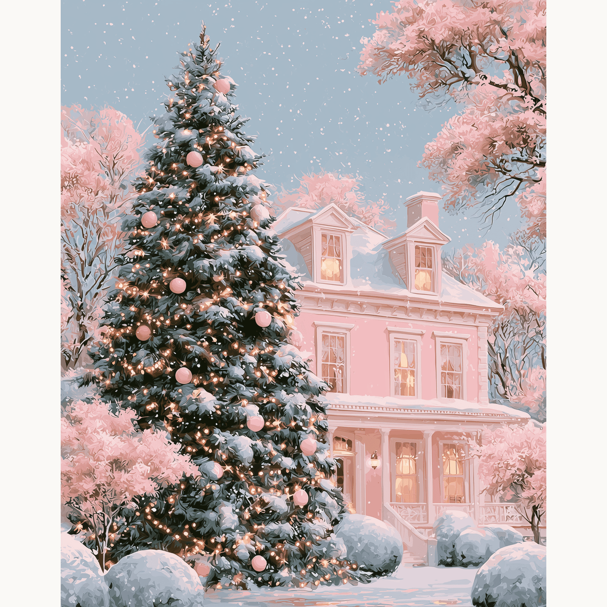 Pink Christmas - Number Artist Paint by Numbers Kits