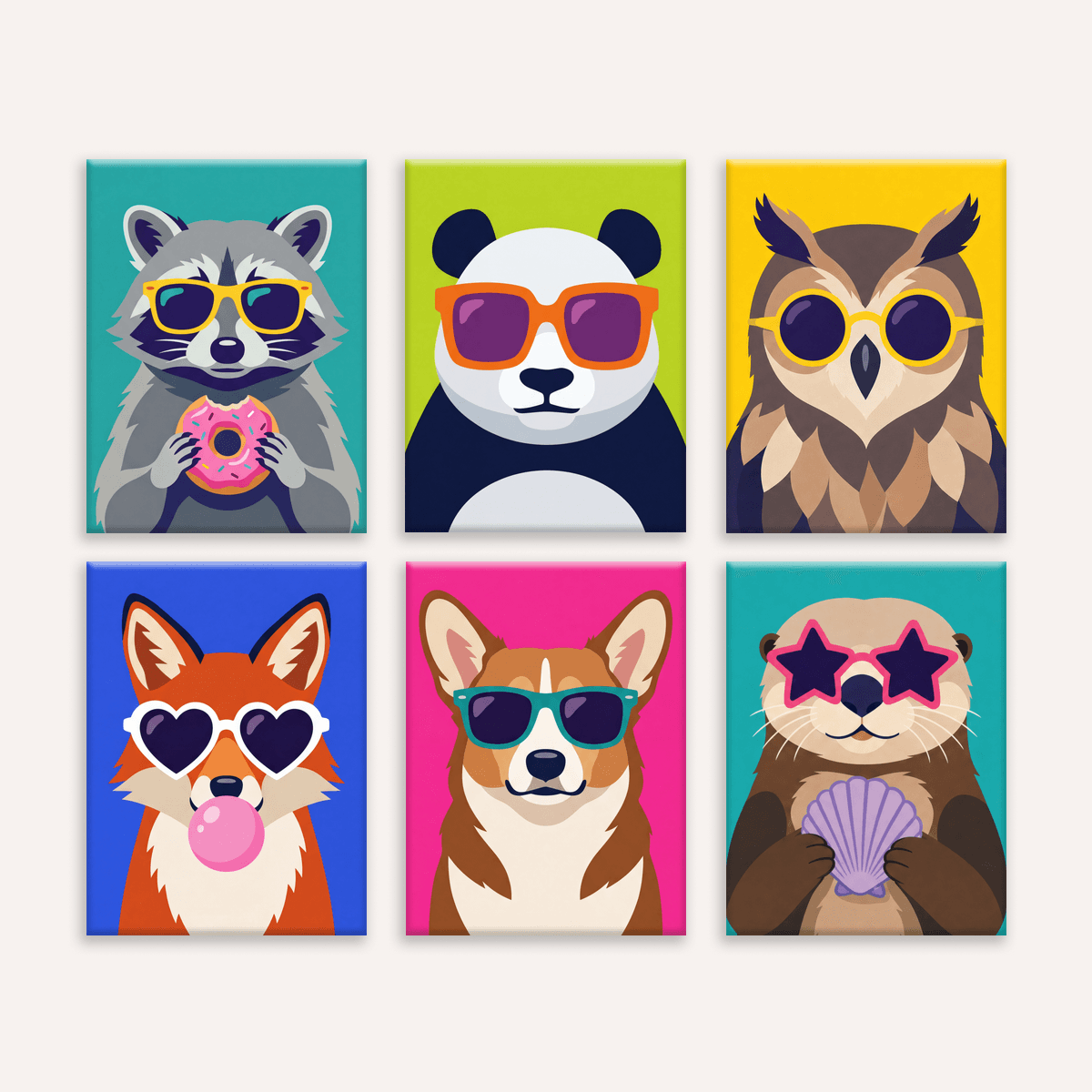 Pop Art Animals Vol. 2 - Number Artist Paint by Numbers Kits