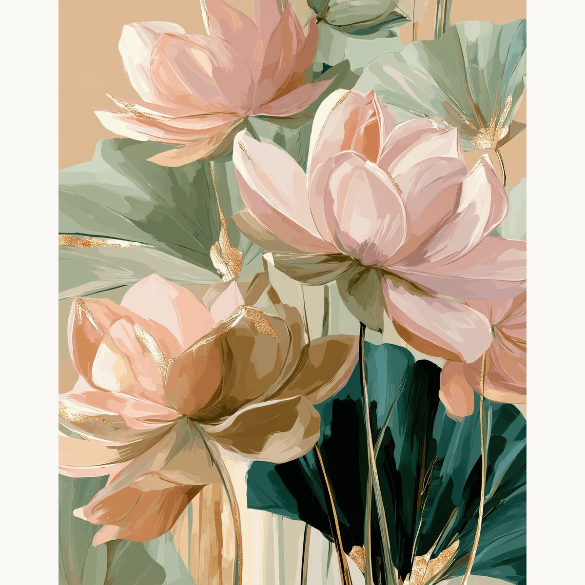Stylized Lotuses - Number Artist Paint by Numbers Kits