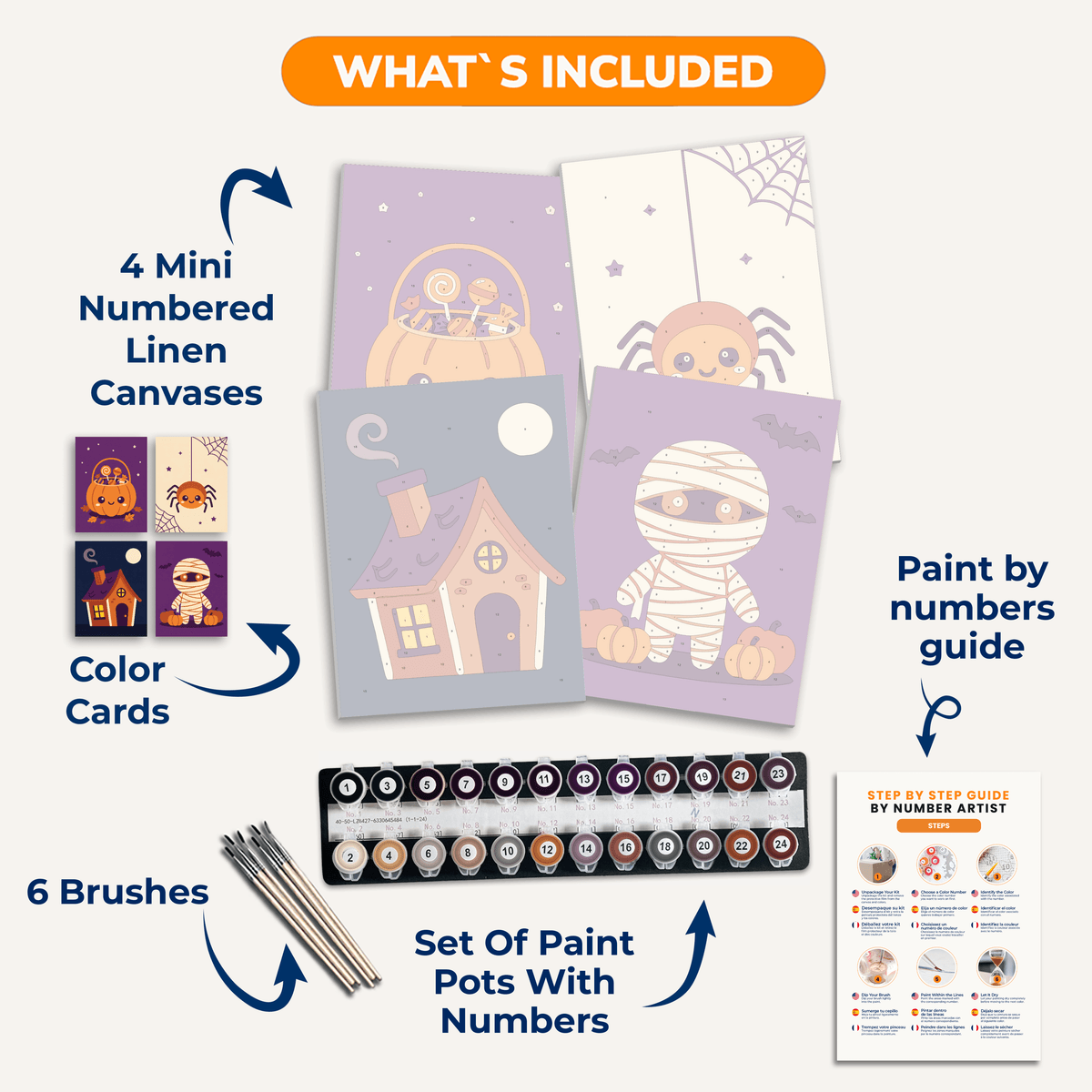 Candy and Cobwebs - Number Artist Paint by Numbers Kits