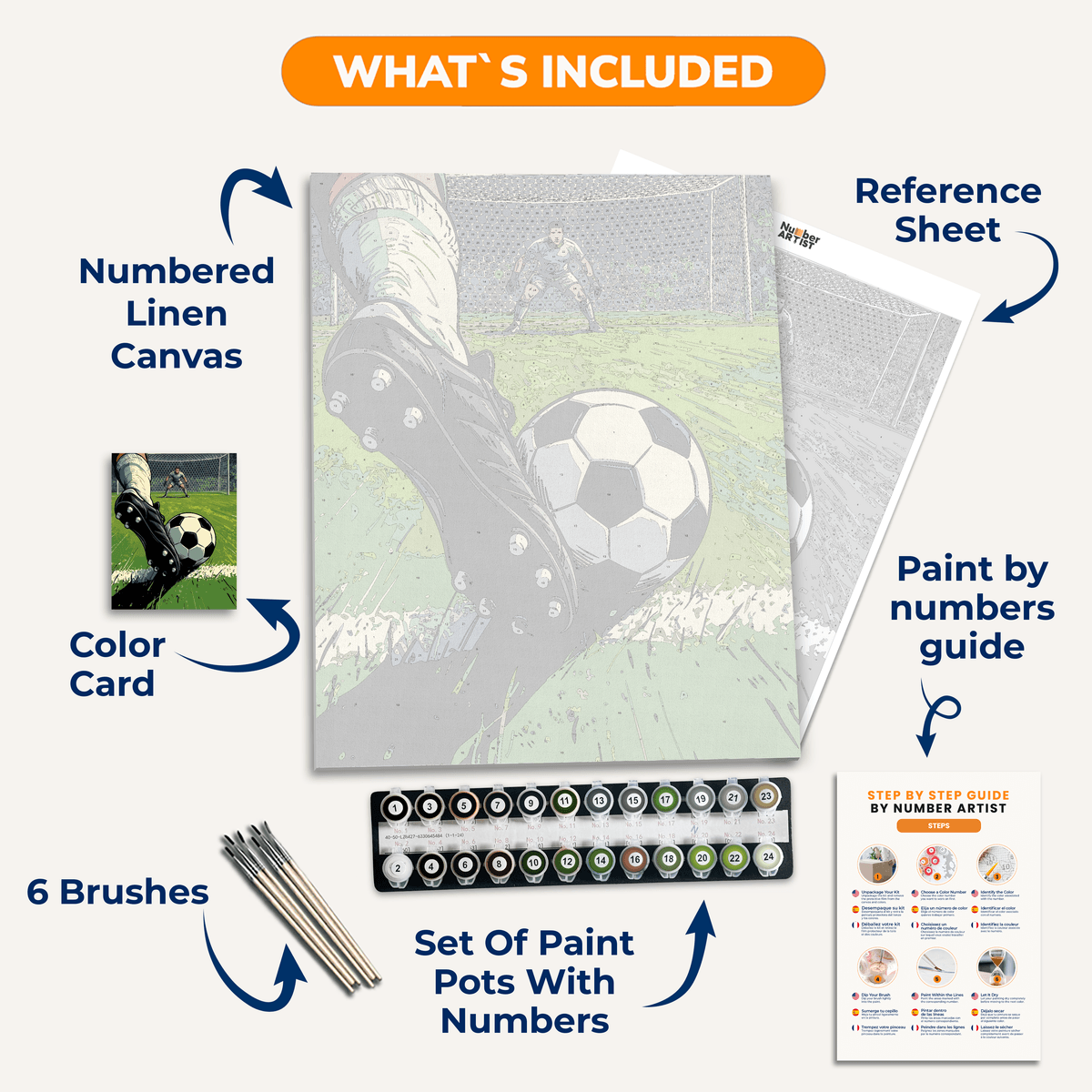 Free Kick - Number Artist Paint by Numbers Kits
