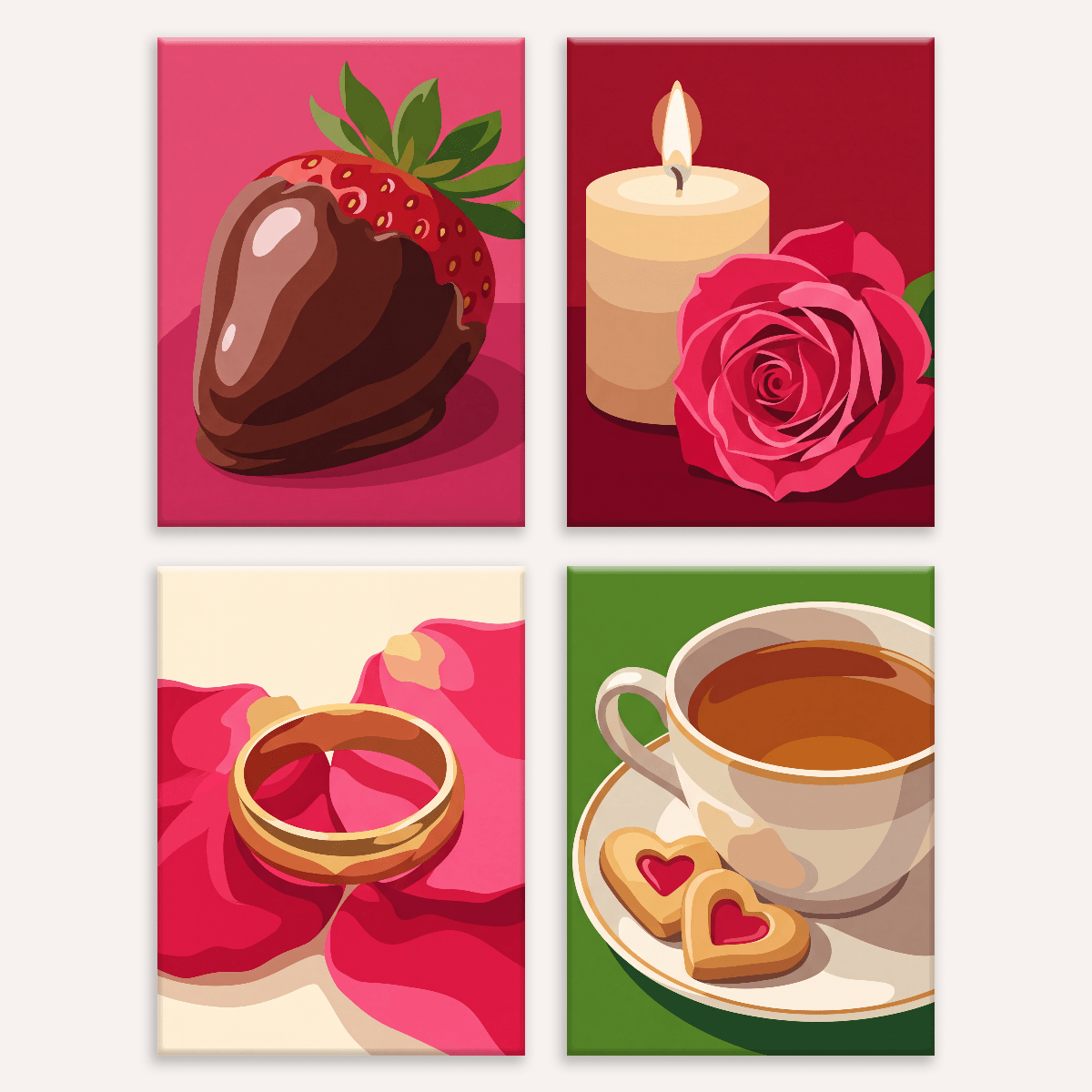 Valentine's Romance - Number Artist Paint by Numbers Kits