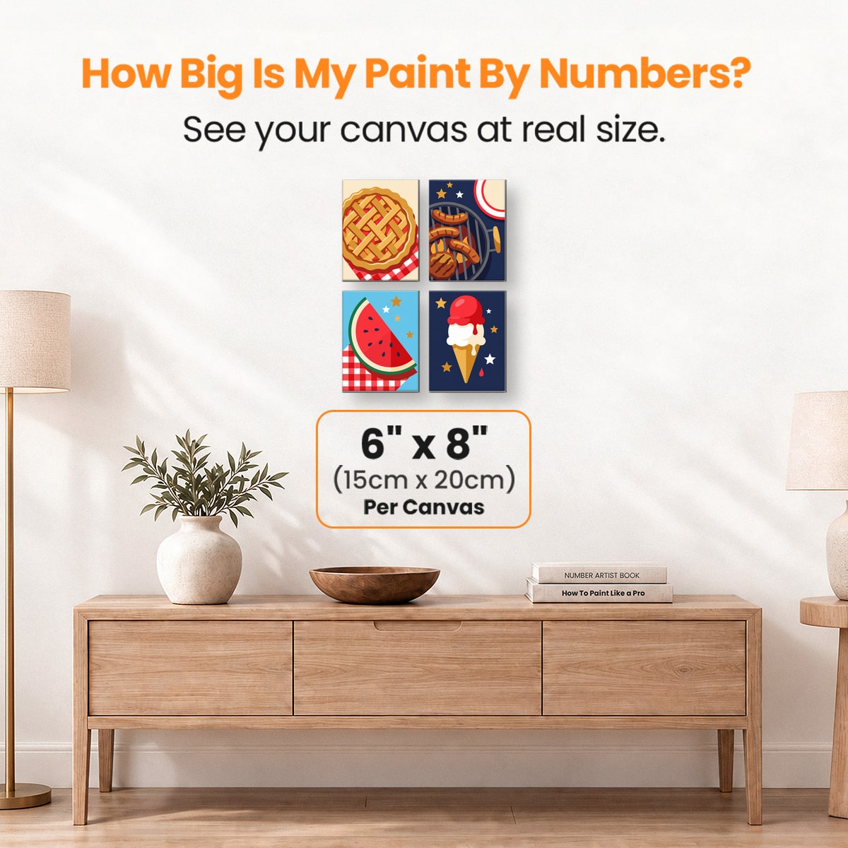 Stars and Stripes Cookout - Number Artist Paint by Numbers Kits