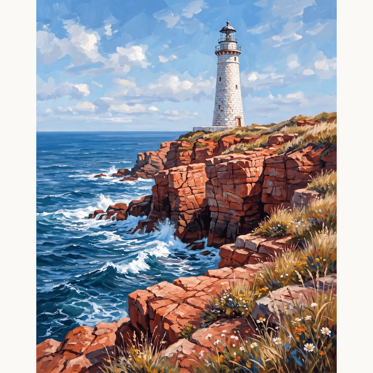 Red Cliff Beacon - Number Artist Paint by Numbers Kits