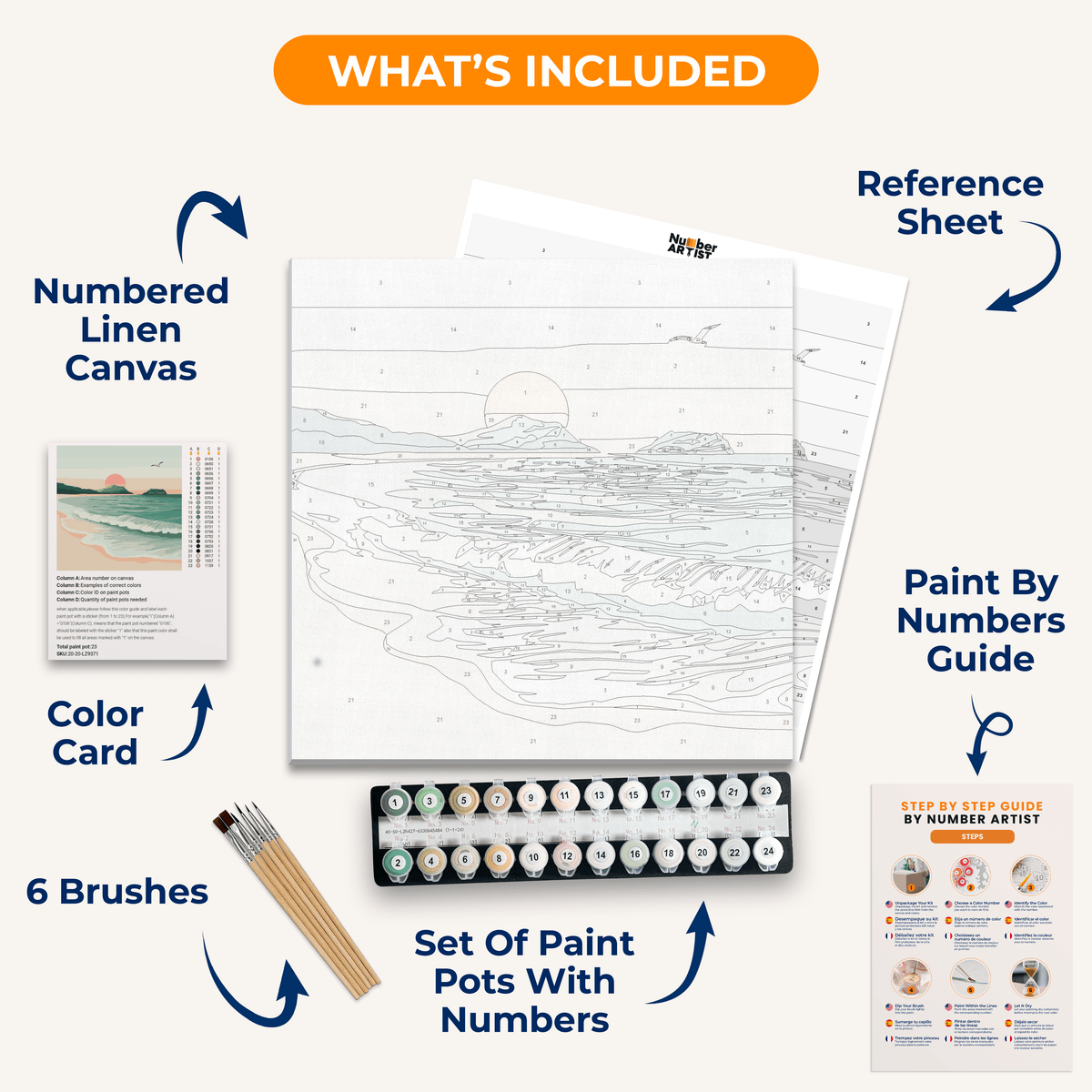 Calm Tide - Number Artist Paint by Numbers Kits