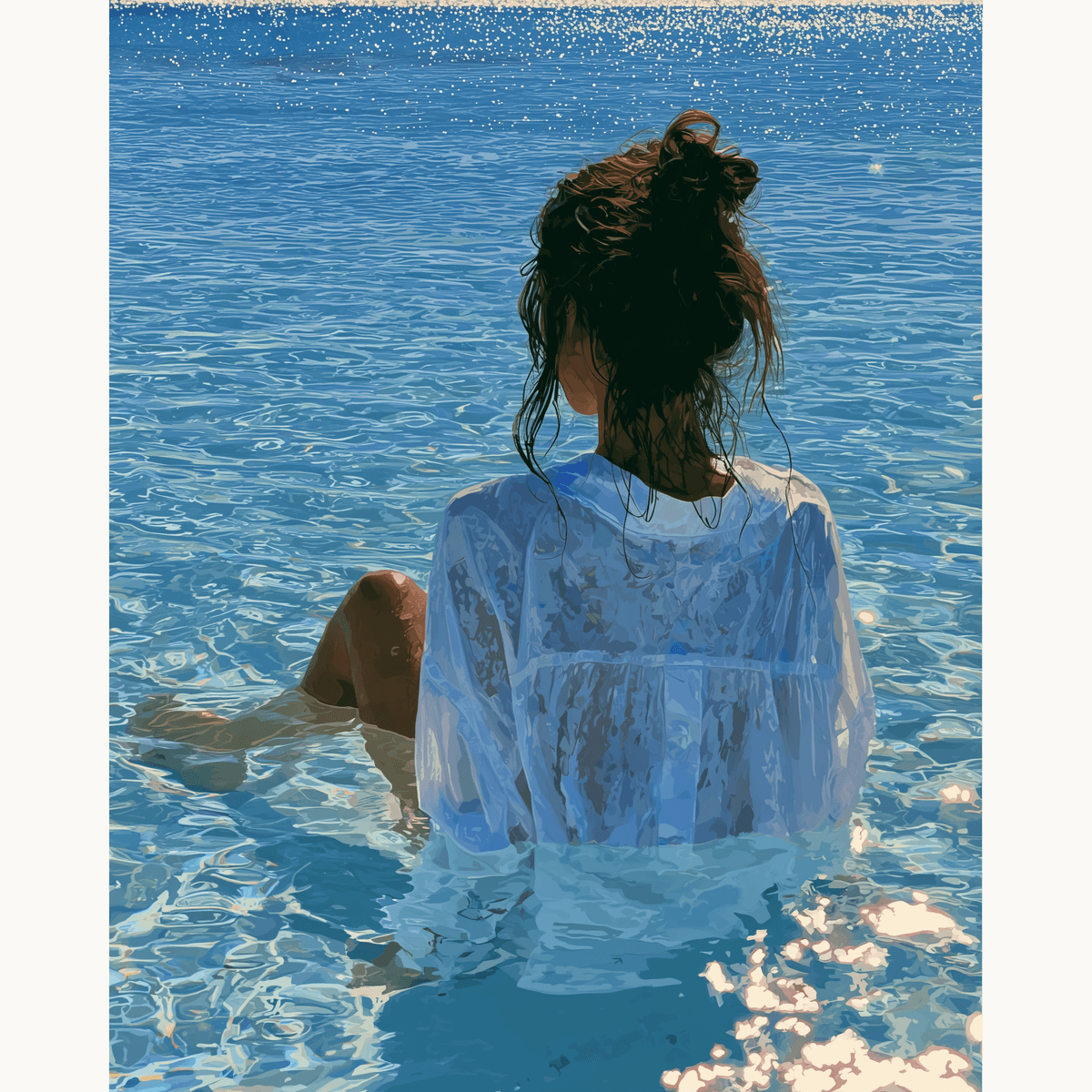 Gazing at the Ocean - Number Artist Paint by Numbers Kits