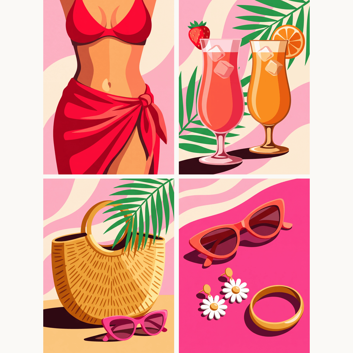 Tropical Getaway - Number Artist Paint by Numbers Kits
