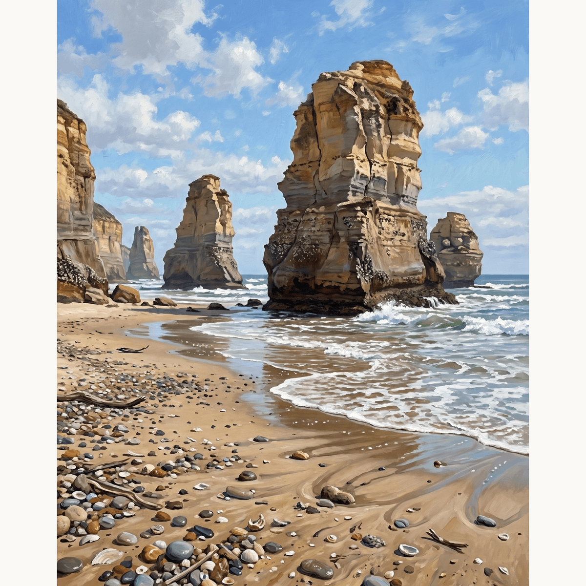 Sea Stack Shore - Number Artist Paint by Numbers Kits