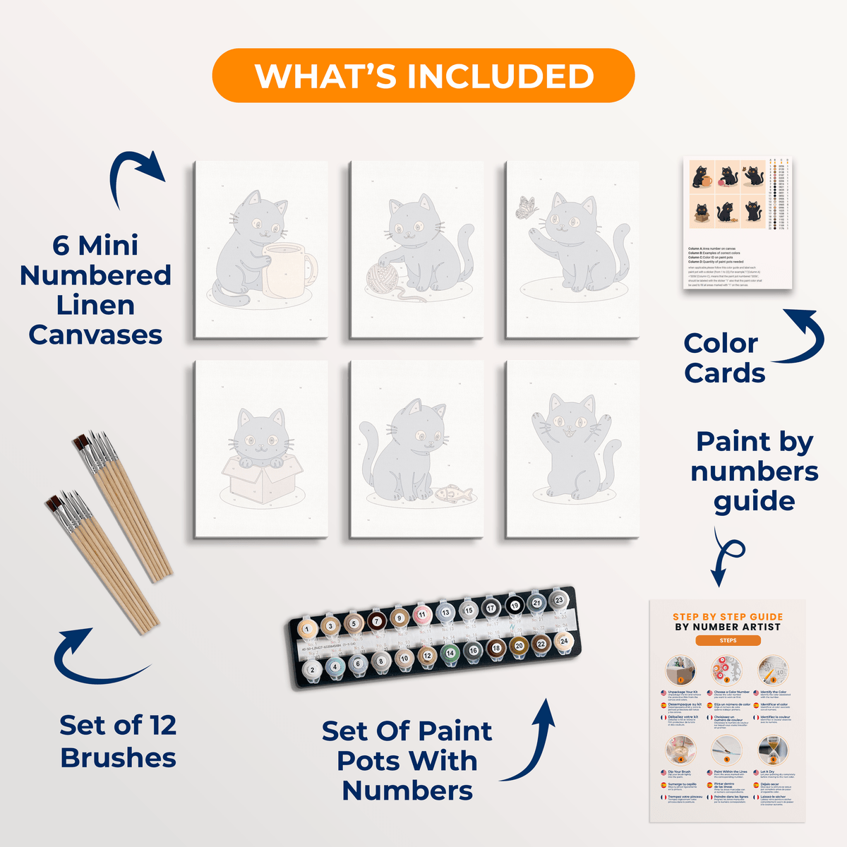 Curious Paws - Number Artist Paint by Numbers Kits