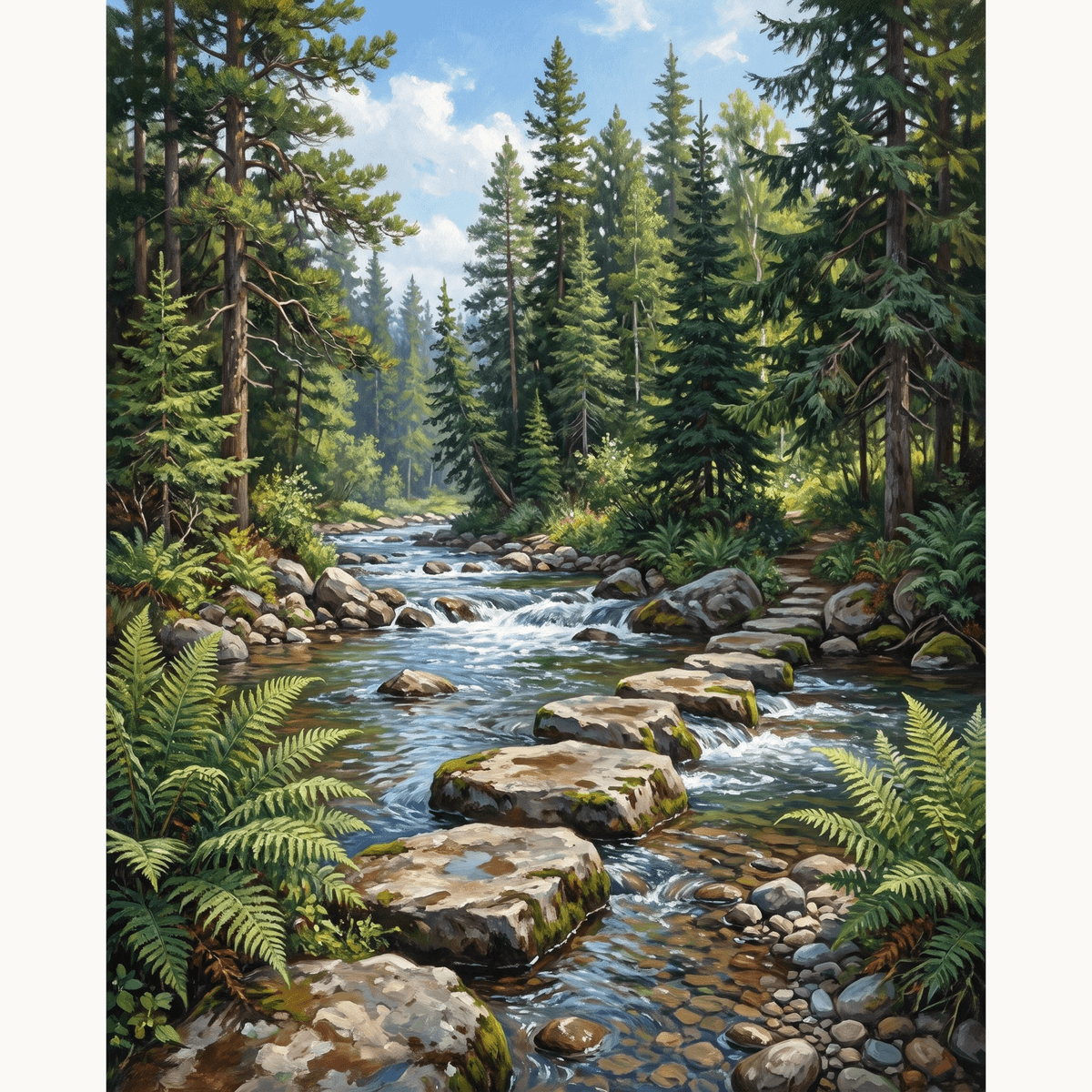 Stream Crossing - Number Artist Paint by Numbers Kits