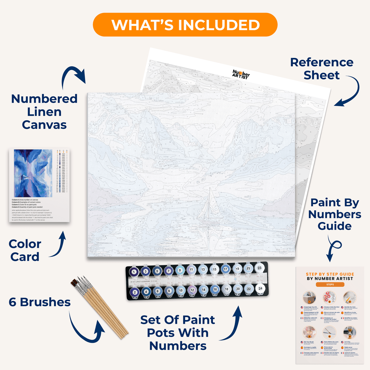 Mist Mountain Sailor - Number Artist Paint by Numbers Kits