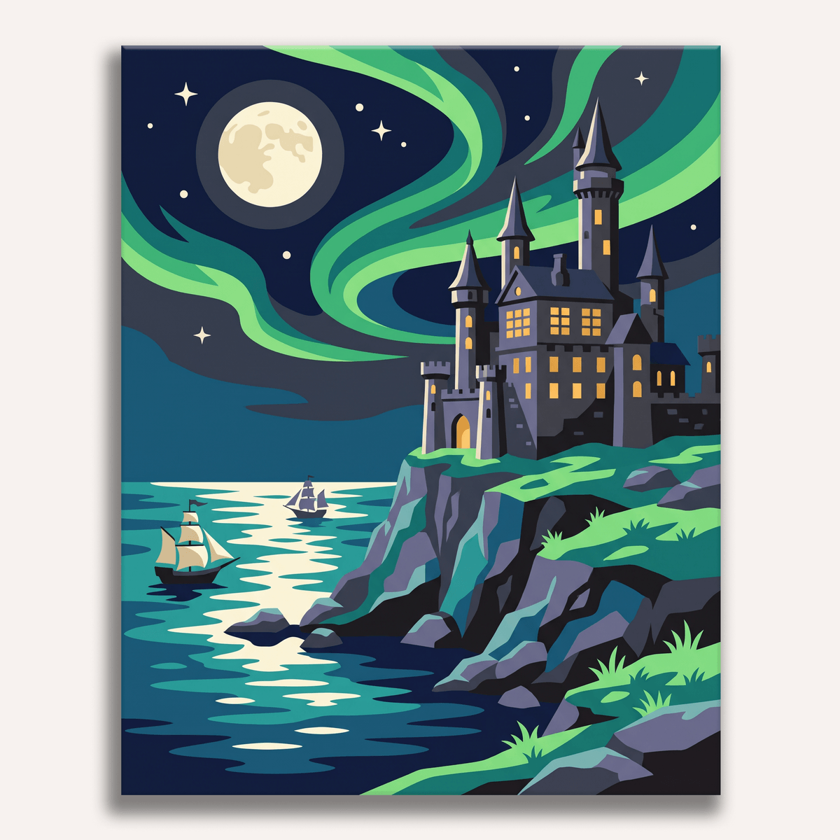 Aurora Castle Dreams - Number Artist Paint by Numbers Kits
