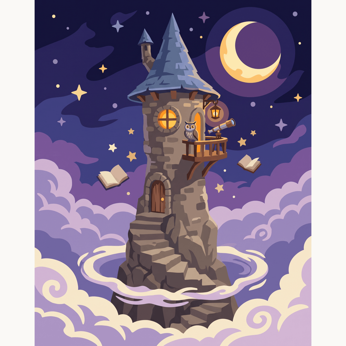 Wizard Sky Tower - Number Artist Paint by Numbers Kits