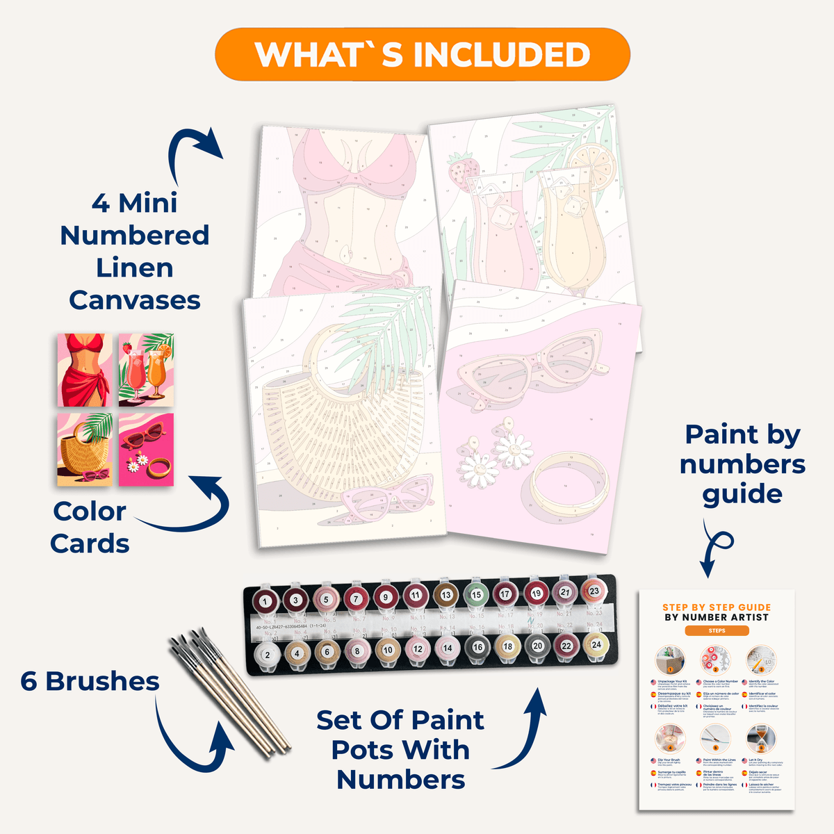 Tropical Getaway - Number Artist Paint by Numbers Kits
