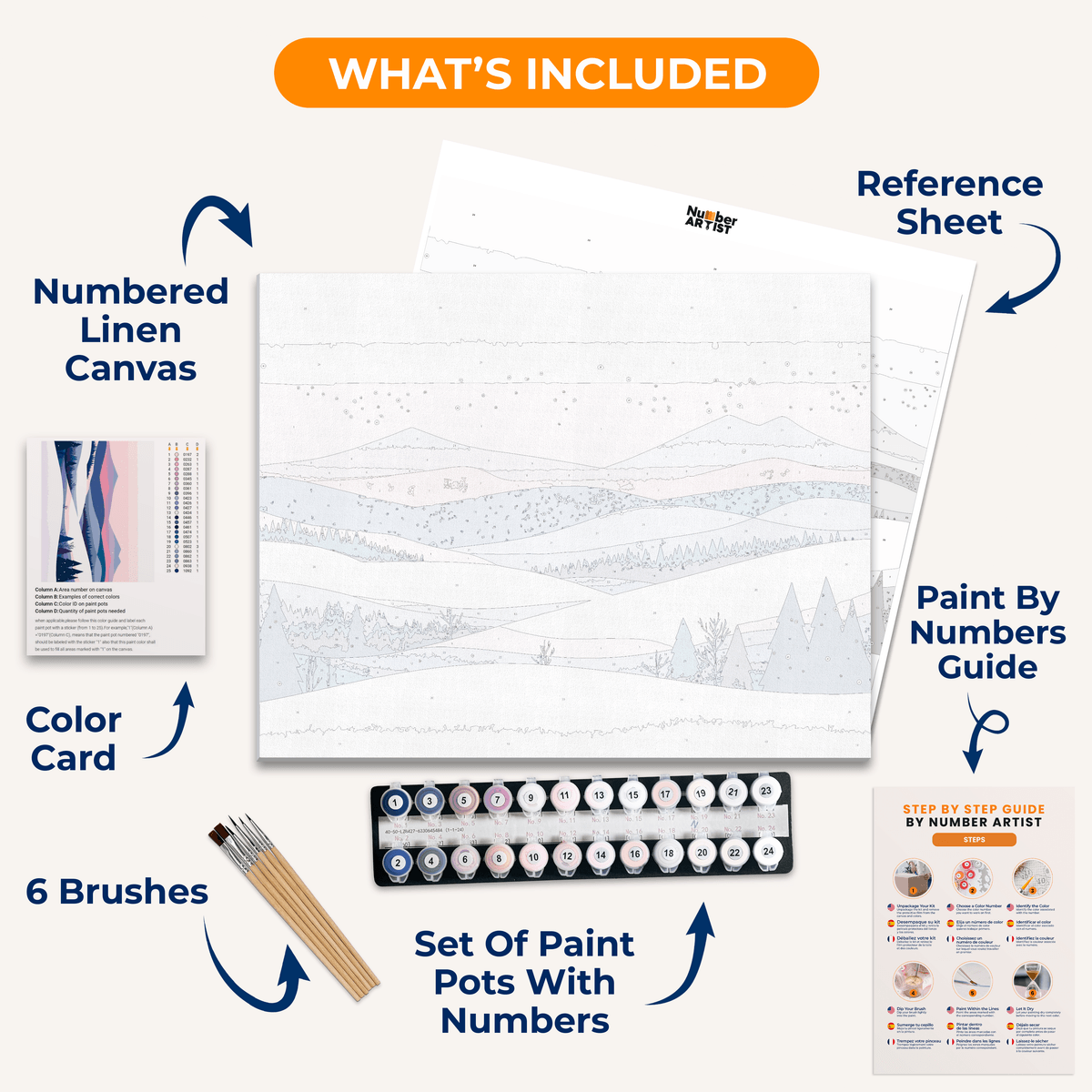 Winter Hills - Number Artist Paint by Numbers Kits