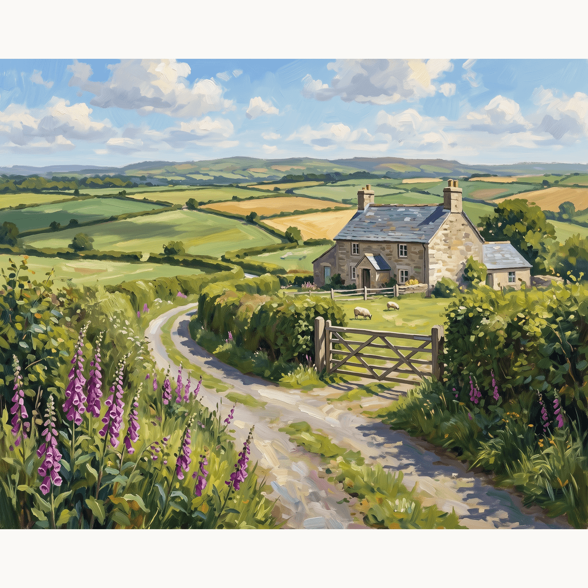 Foxglove Lane Walk - Number Artist Paint by Numbers Kits