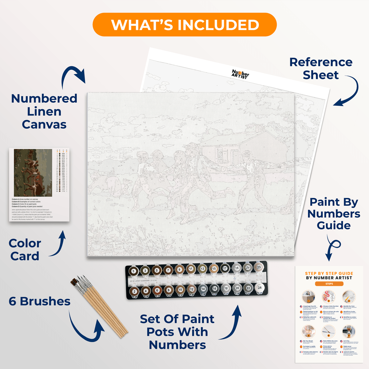 Snap the Whip by Winslow Homer - Number Artist Paint by Numbers Kits
