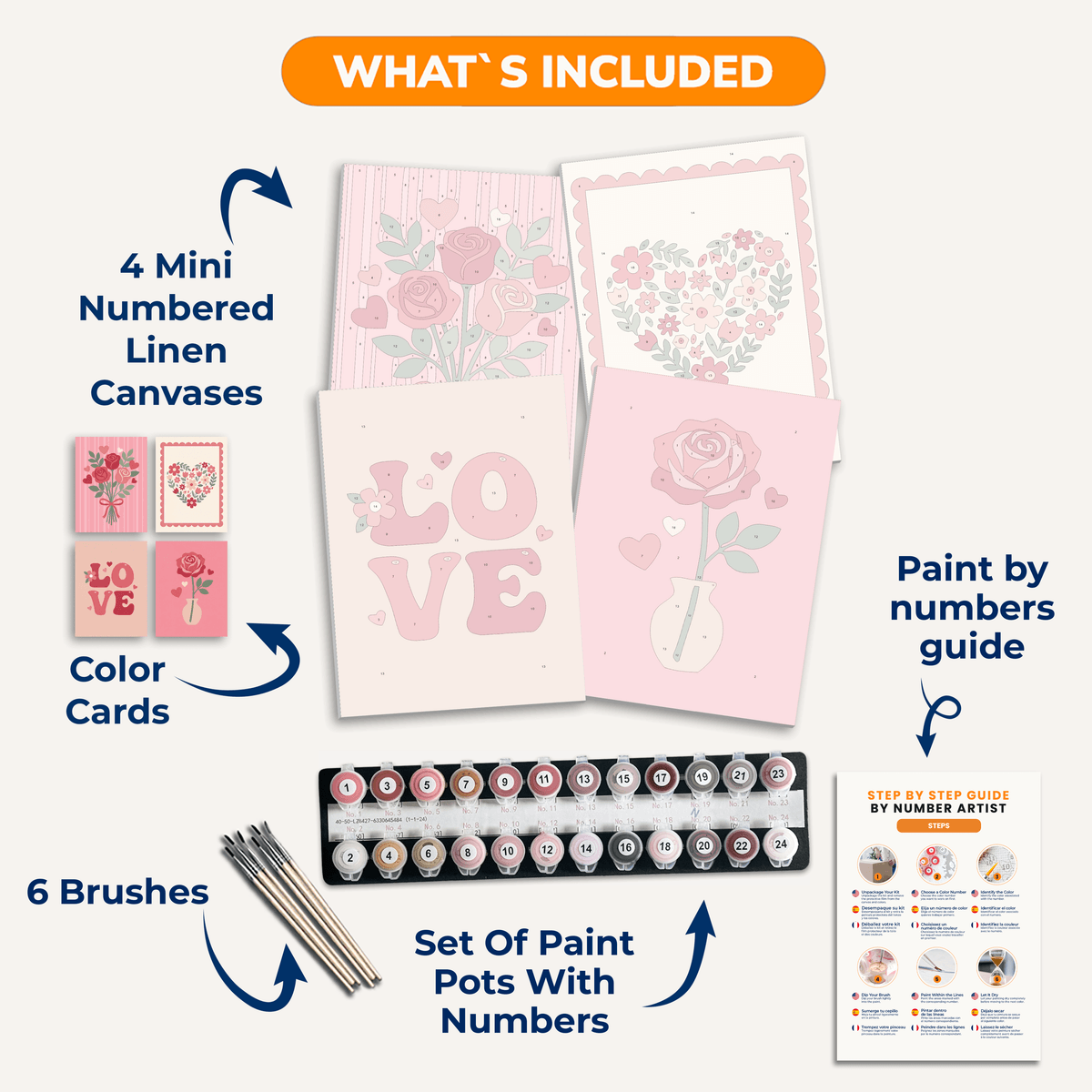 Lovely Flowers - Number Artist Paint by Numbers Kits