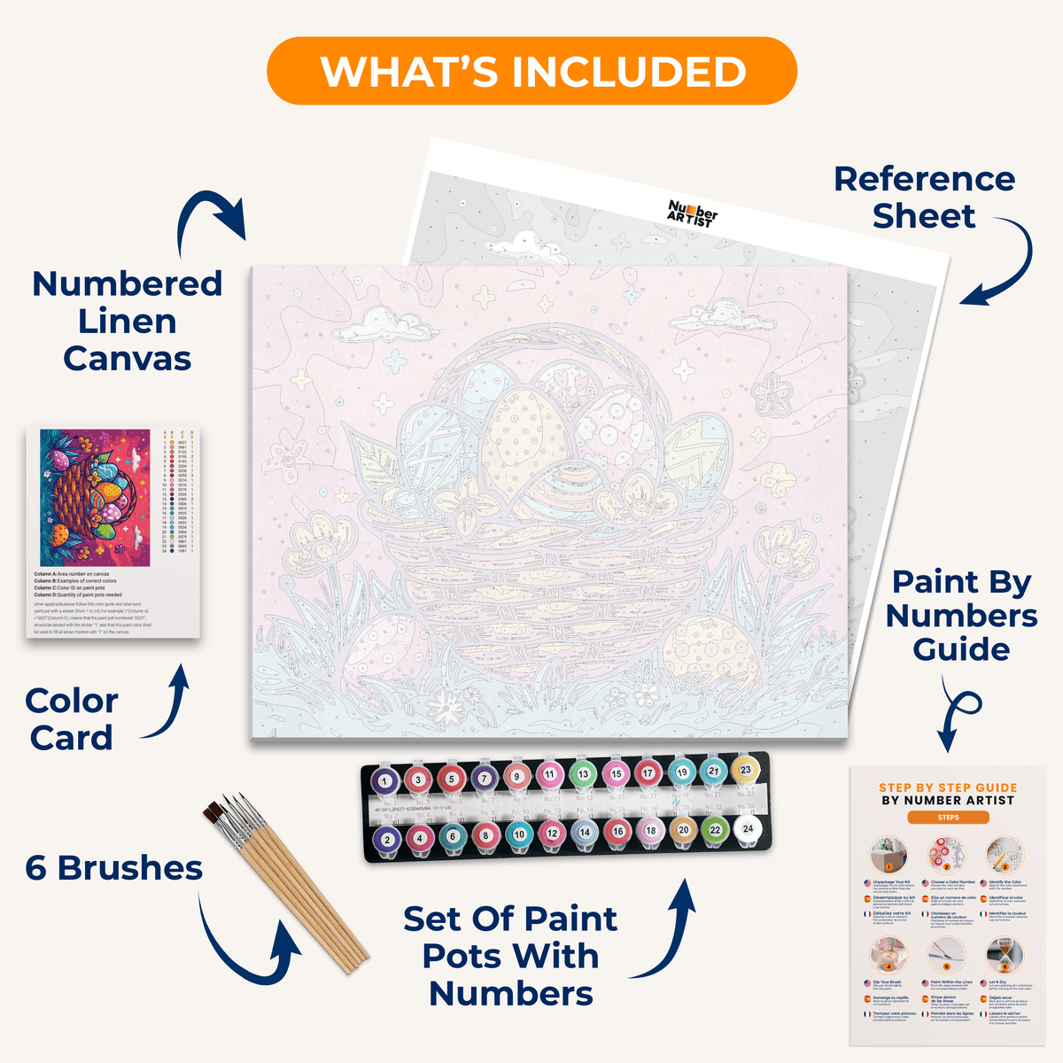 Colorful Basket - Number Artist Paint by Numbers Kits