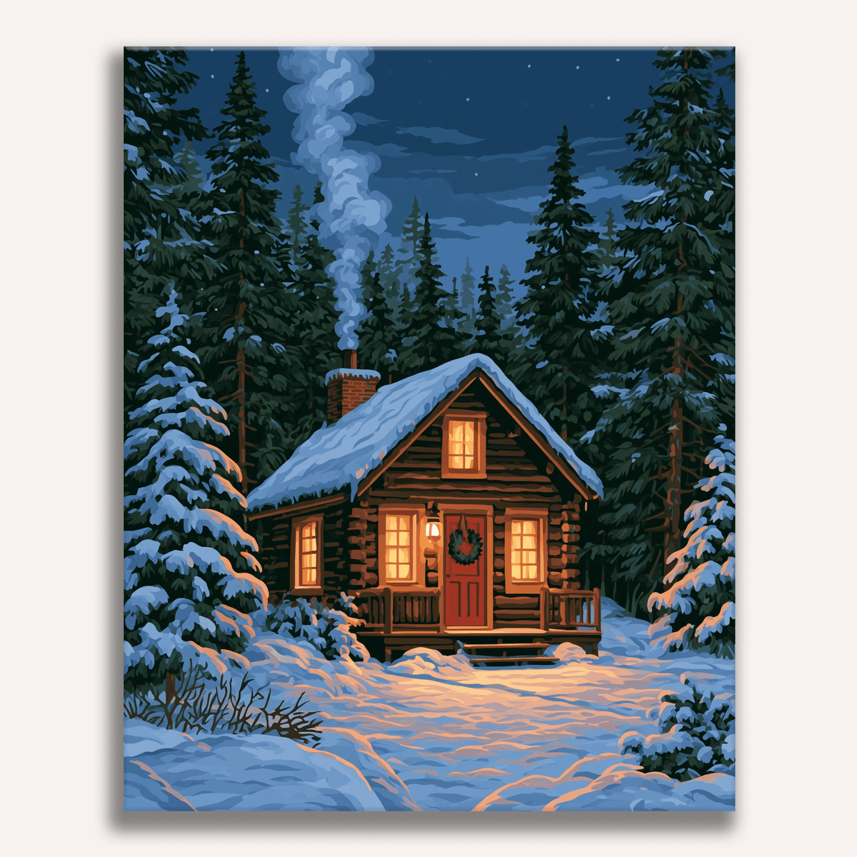 Pine Cabin - Number Artist Paint by Numbers Kits
