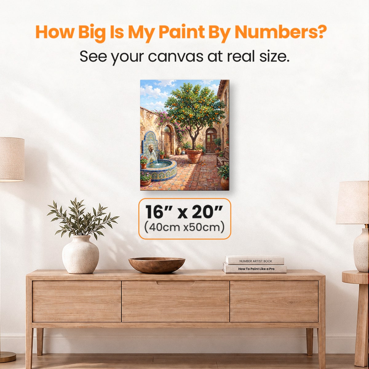 Courtyard Oasis - Number Artist Paint by Numbers Kits