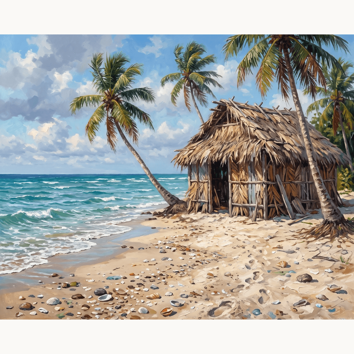 Palm Hut Paradise - Number Artist Paint by Numbers Kits