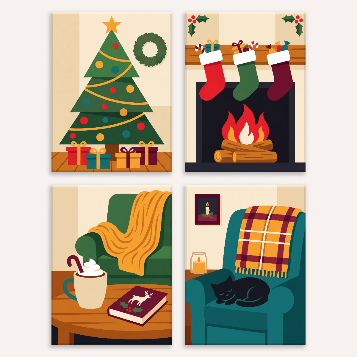 Fireside Christmas Comfort - Number Artist Paint by Numbers Kits