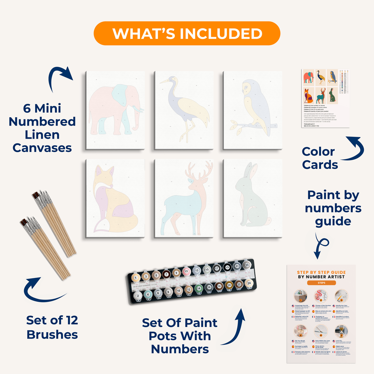 Minimal Wildlife - Number Artist Paint by Numbers Kits