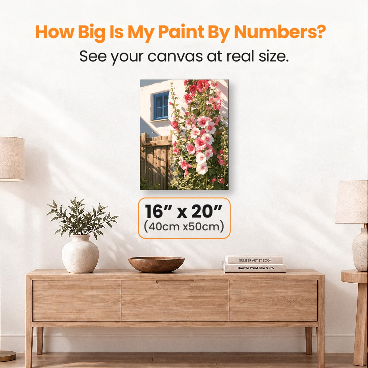 Fragrant Hollyhocks - Number Artist Paint by Numbers Kits