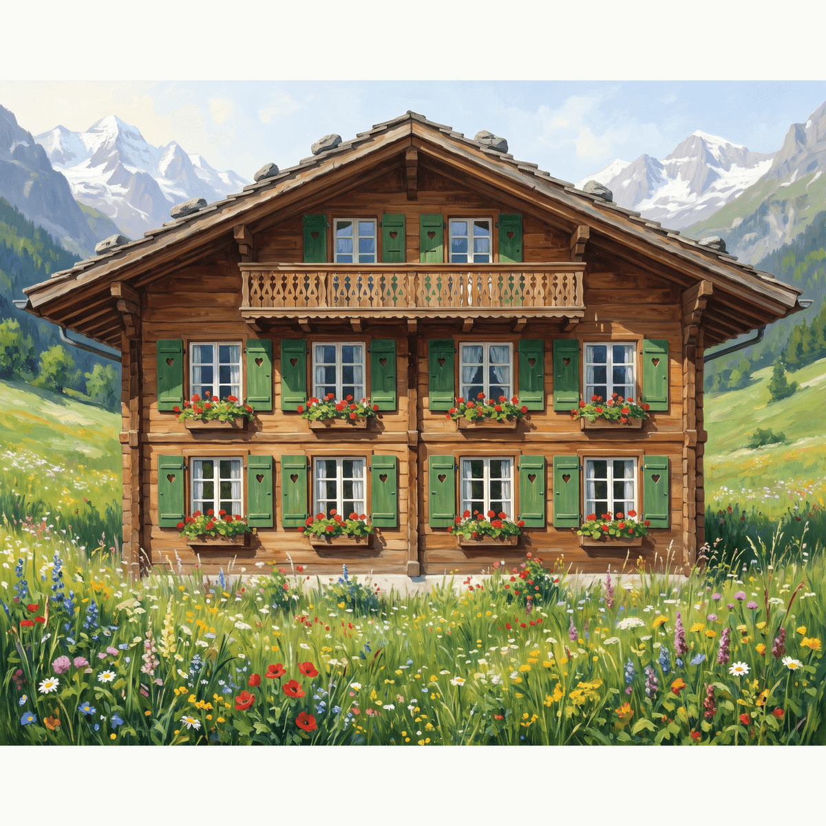 Alpine Chalet Glow - Number Artist Paint by Numbers Kits