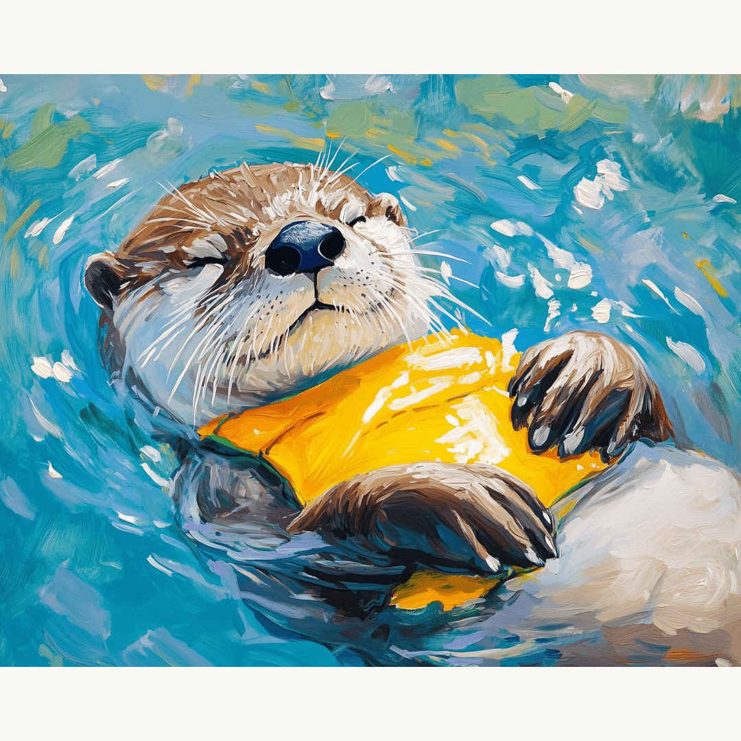 Dreaming Otter - Number Artist Diamond Painting Kits