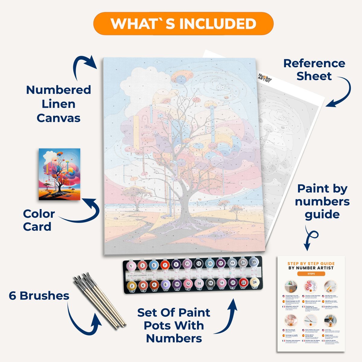 Dreamy Life Tree - Number Artist Paint By Numbers Kits